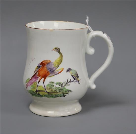 A Derby baluster-shaped mug, c.1758, h. 10.3cm, small restored chips